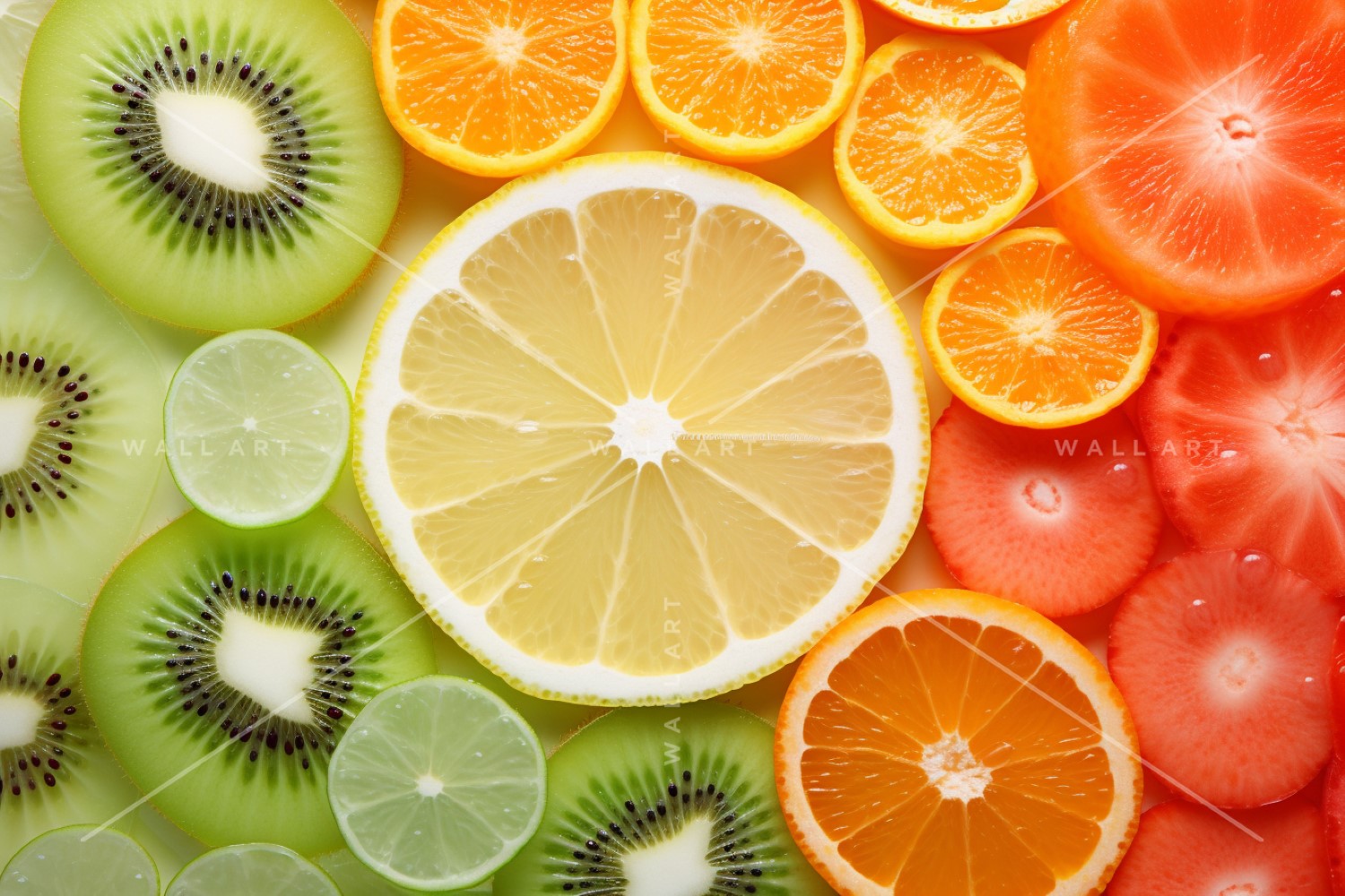 Citrus Fruits Background flat lay on green Background 57