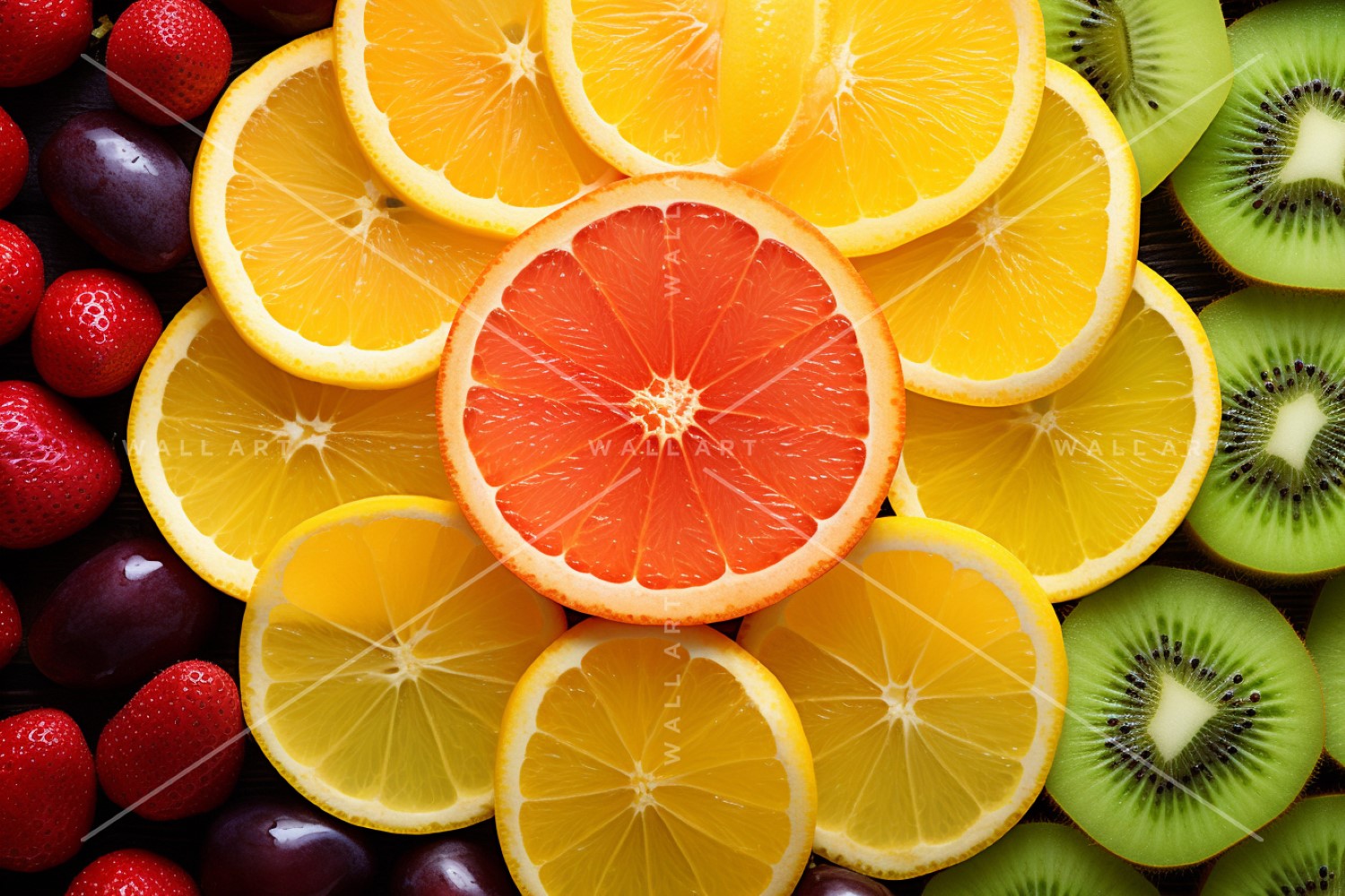 Citrus Fruits Background flat lay 63