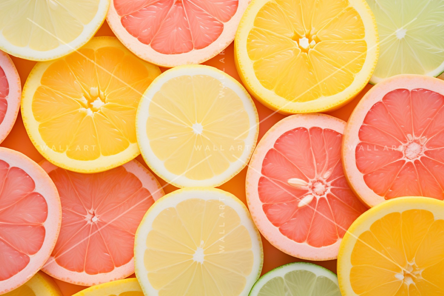 Citrus Fruits Background flat lay 75