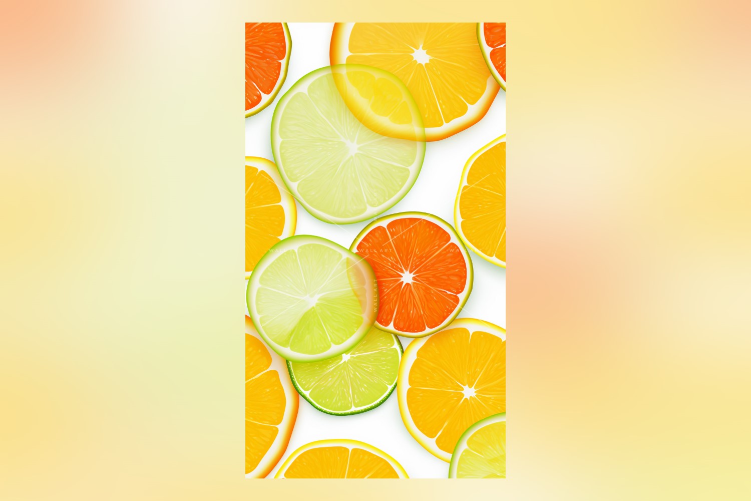 Citrus Fruits Background flat lay on white Background 85