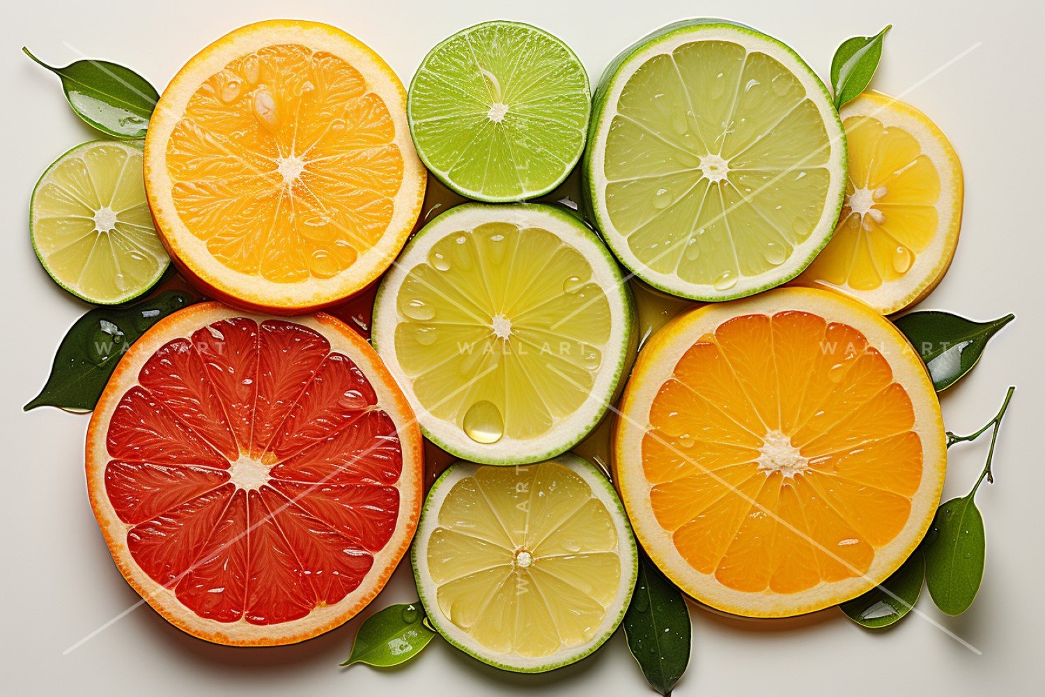 Citrus Fruits Background flat lay on white Background 89