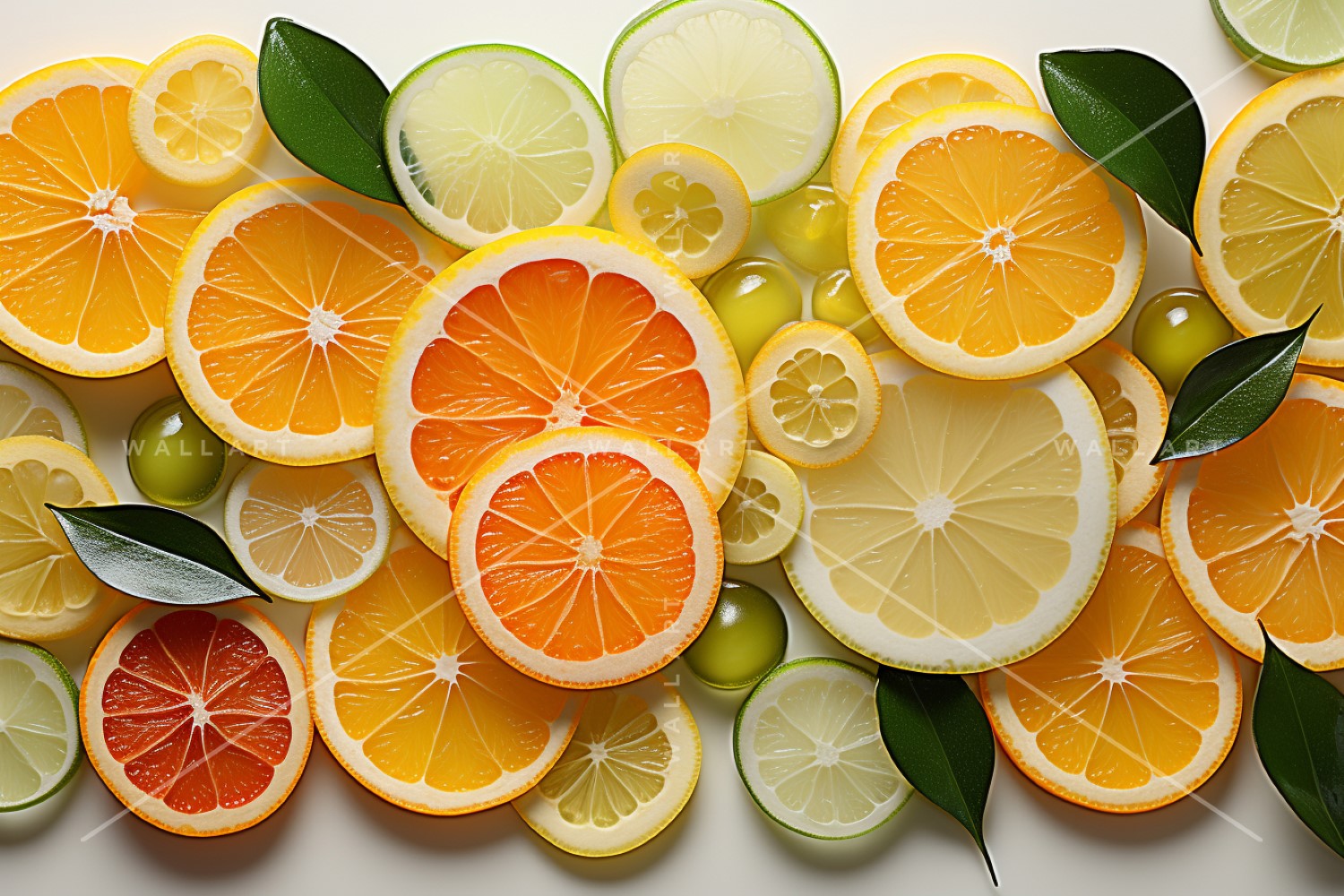 Citrus Fruits Background flat lay on white Background 93