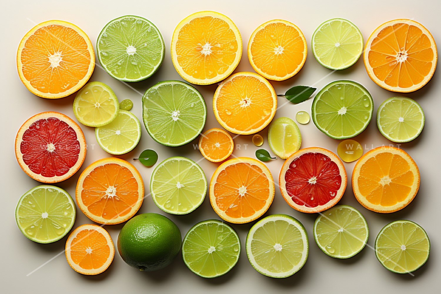 Citrus Fruits Background flat lay on white Background 94