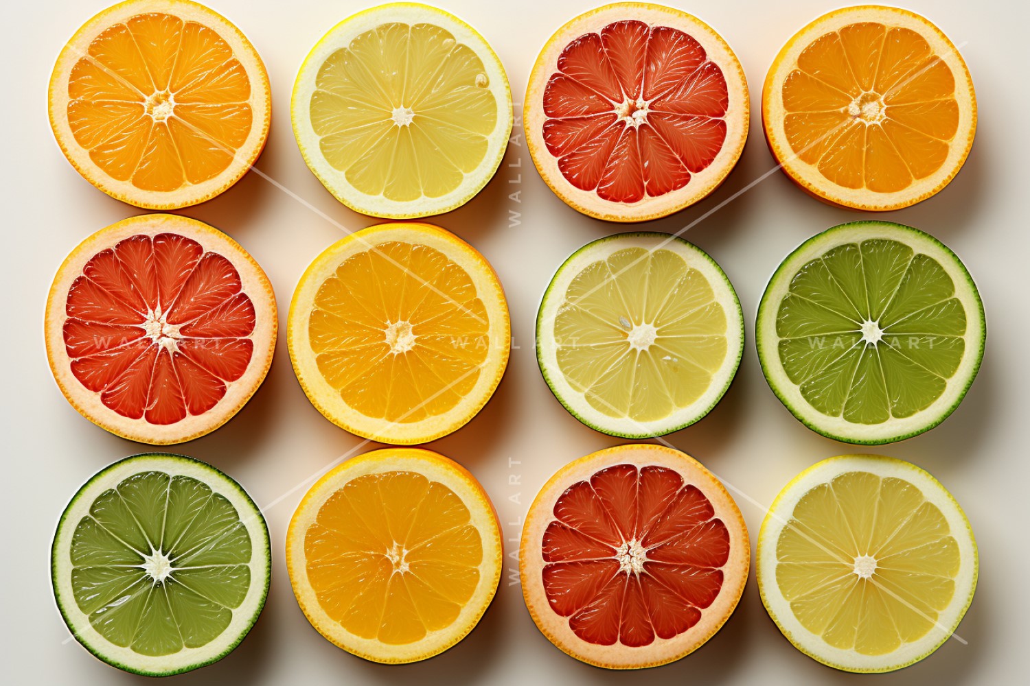 Citrus Fruits Background flat lay on white Background 95