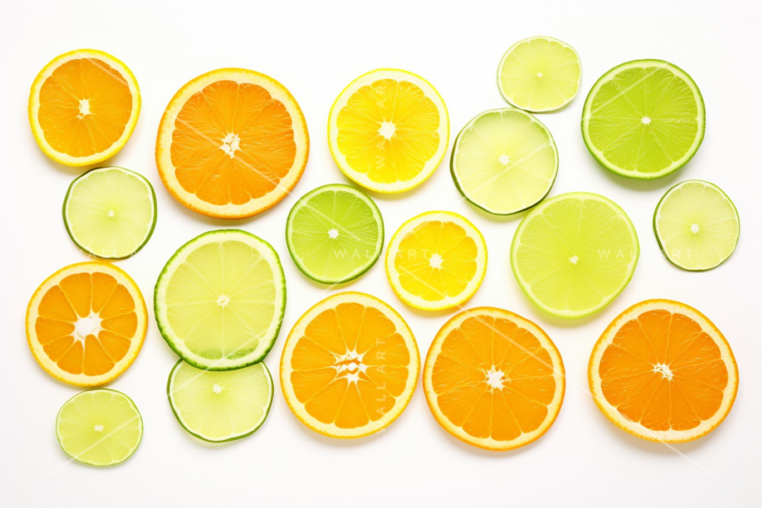 Citrus Fruits Background flat lay on white Background 97