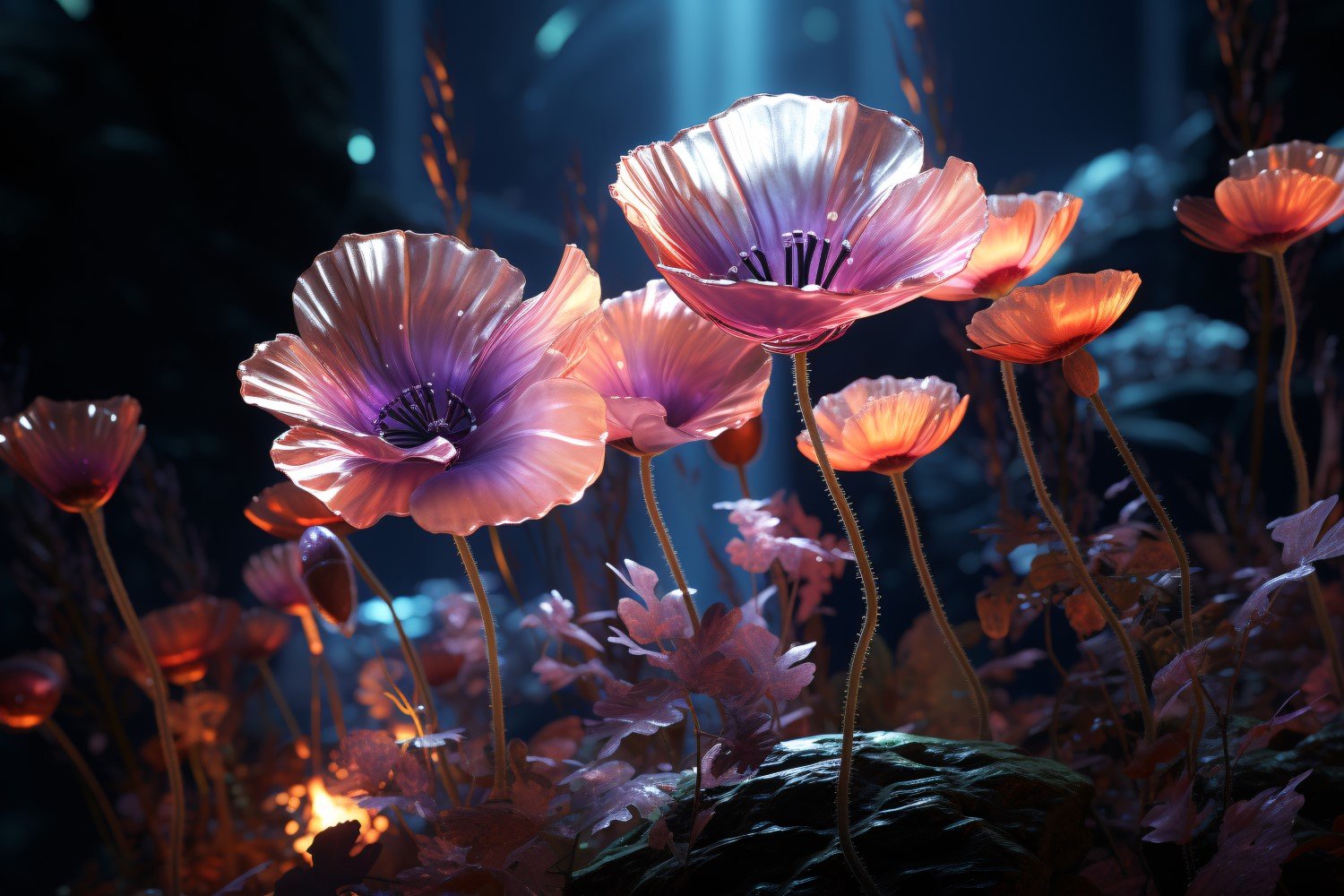 Colourful underwater plant Sea Anemone Scene 12