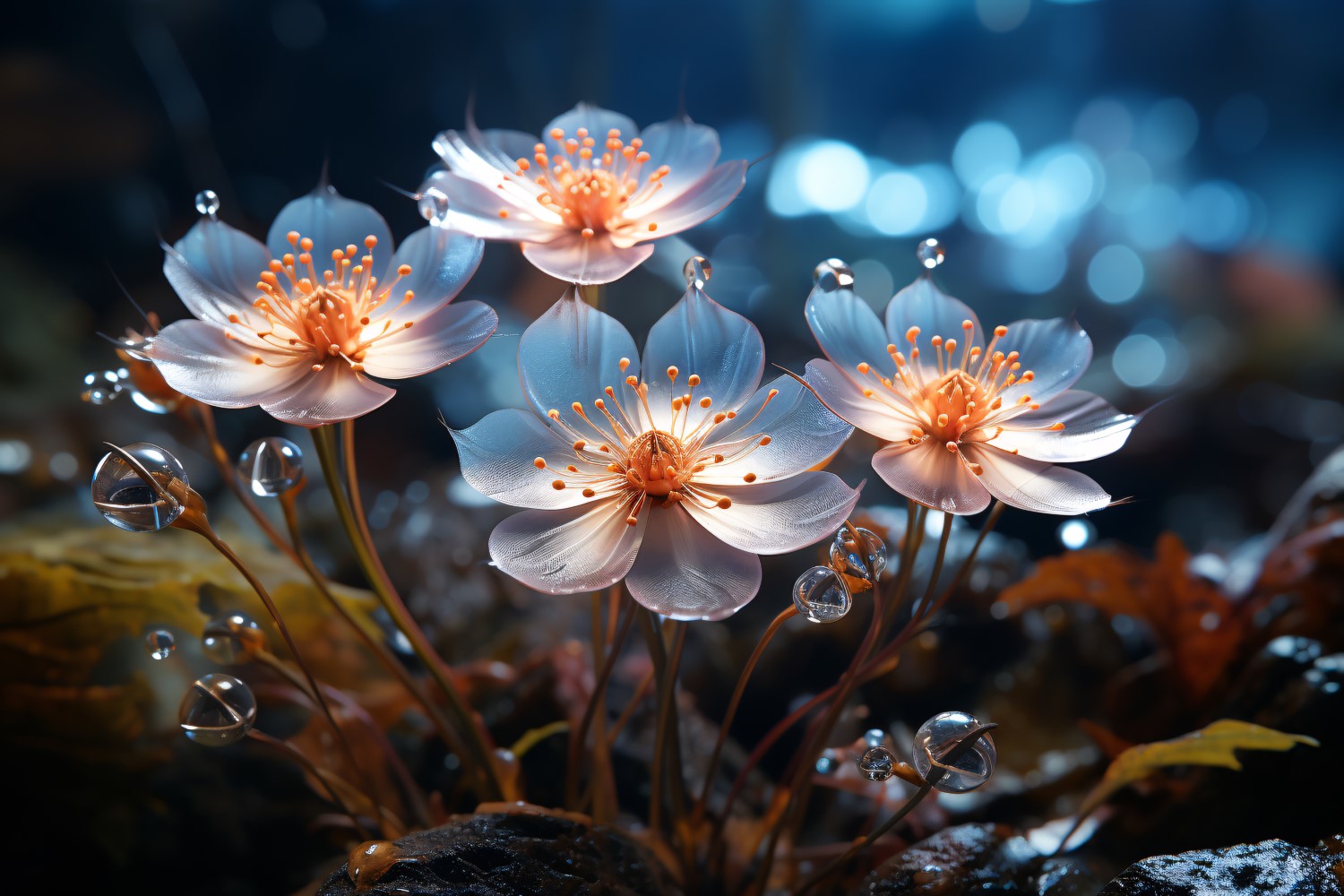 Underwater crystal flowers plant Wallpaper 17