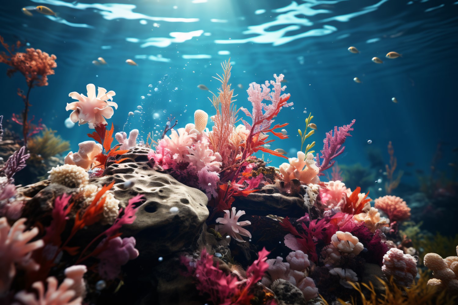 Colourful underwater plant Sea Anemone Scene 40