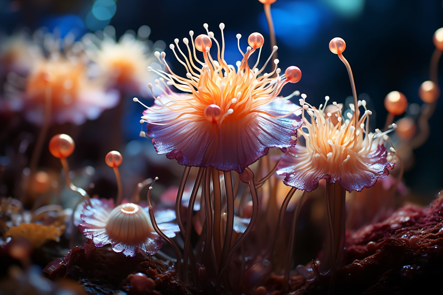 Colourful underwater plant Sea Anemone Scene 3