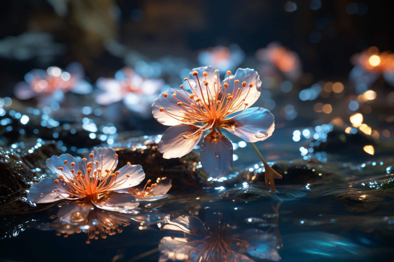 Underwater crystal flowers plant Wallpaper 20