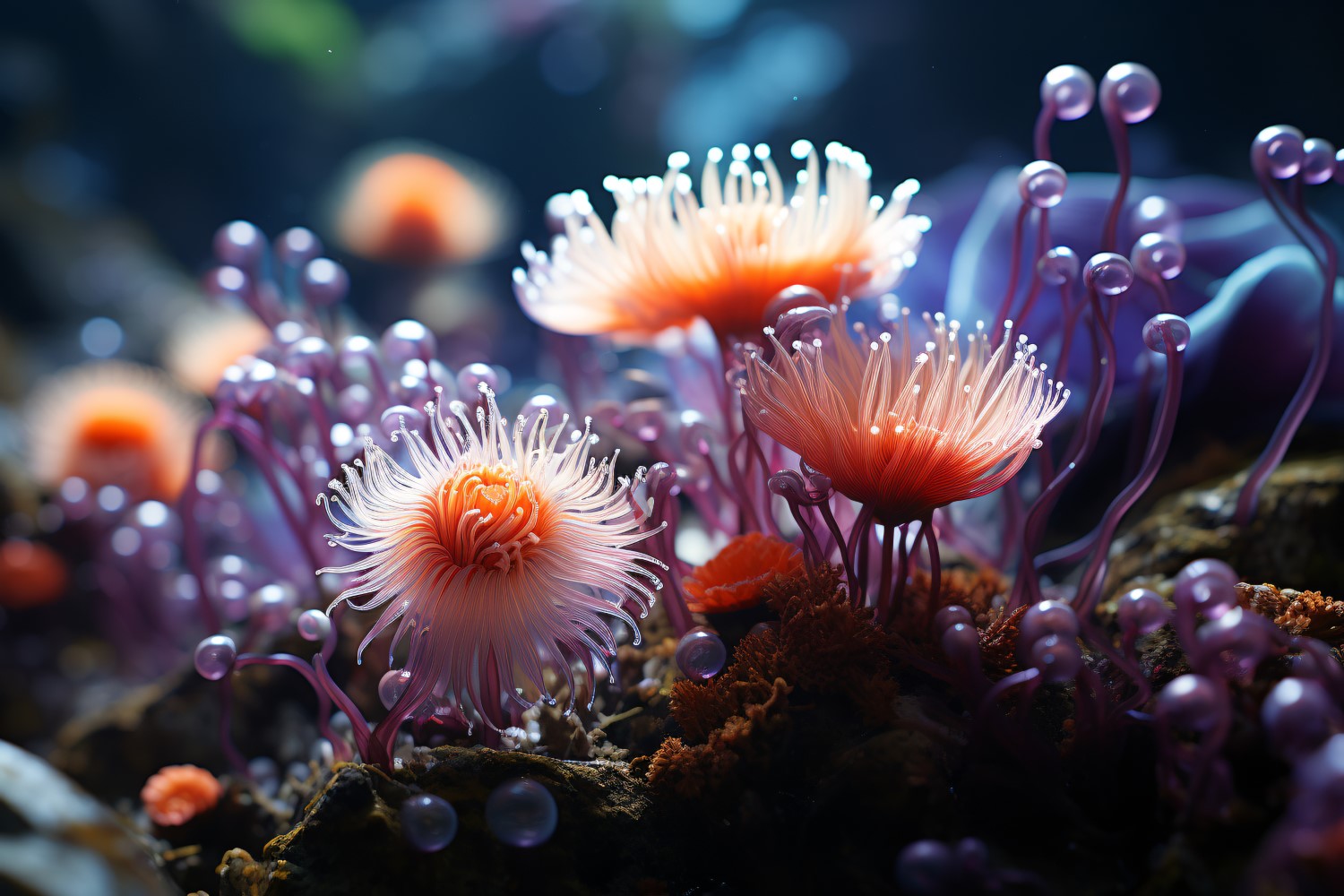 Underwater crystal flowers plant Wallpaper 26