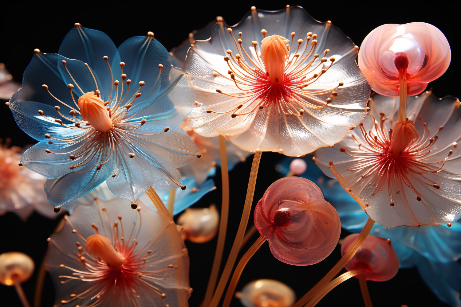 Underwater crystal flowers plant Wallpaper 53