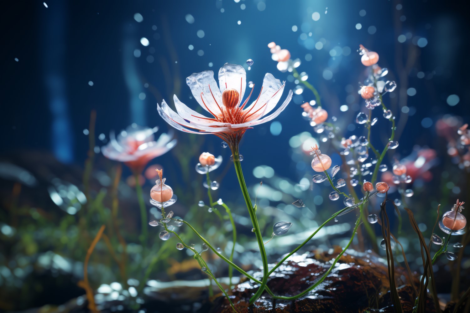 Colourful underwater plant Sea Anemone Scene 13