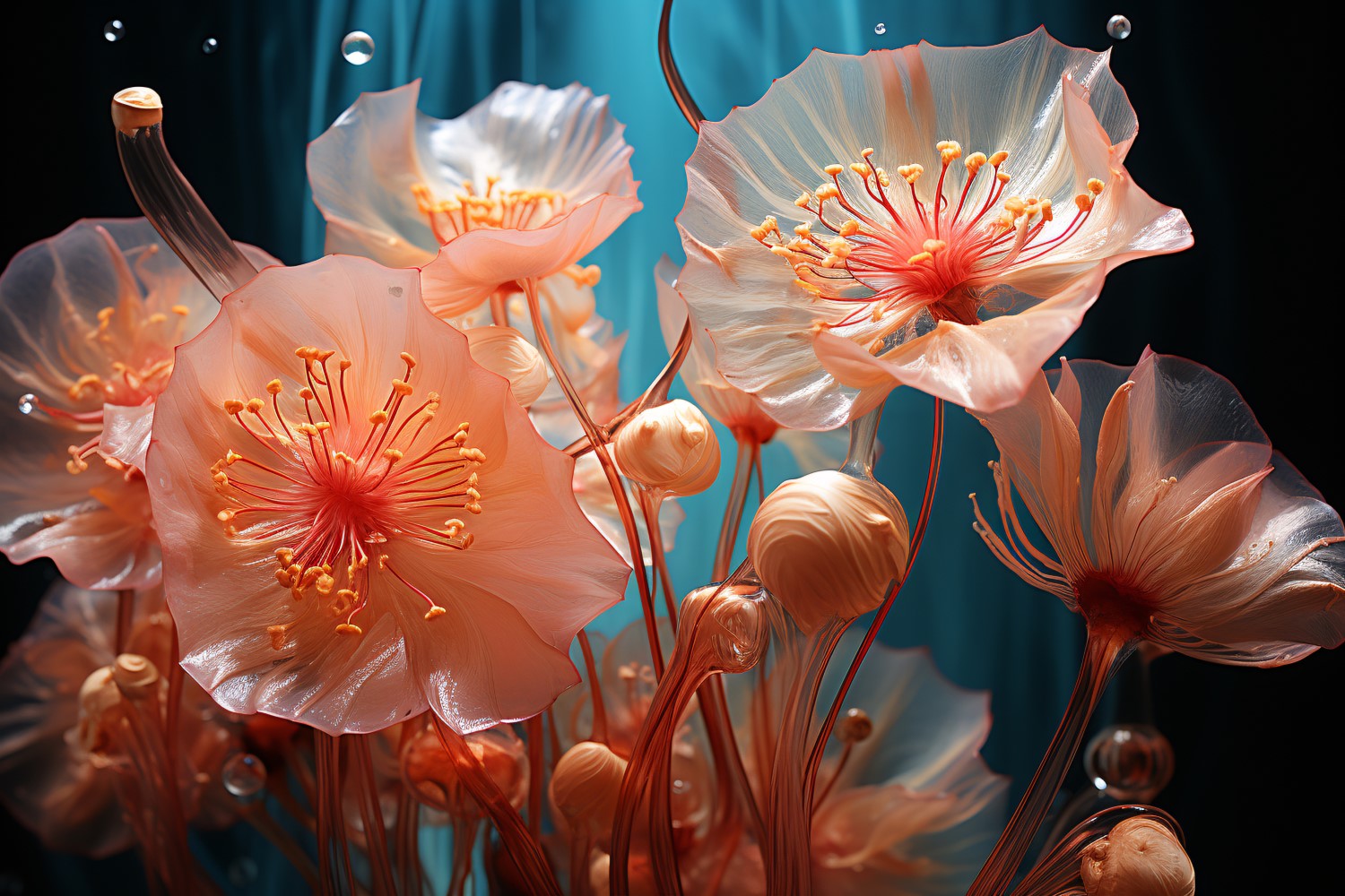 Underwater crystal flowers plant Wallpaper 50