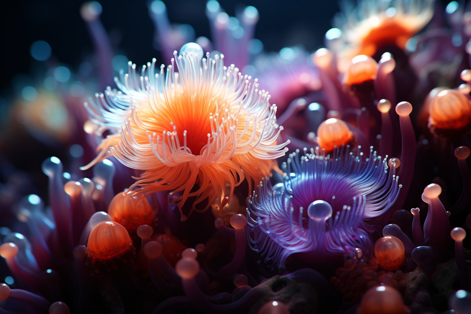 Colourful underwater plant Sea Anemone Scene 28