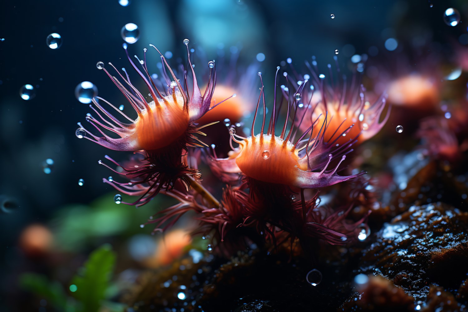 Colourful underwater plant Sea Anemone Scene 64