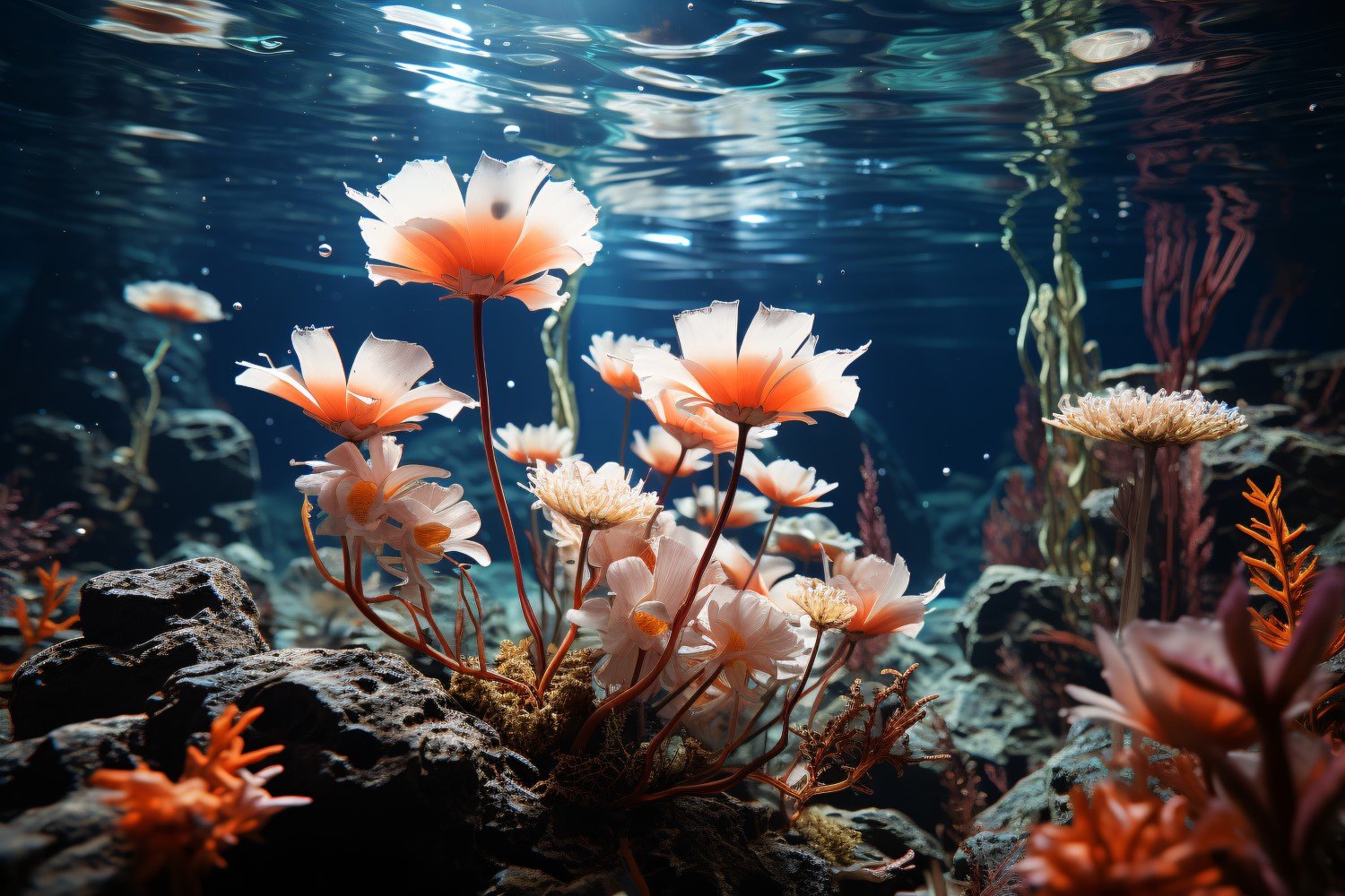 Underwater crystal flowers plant Wallpaper 78