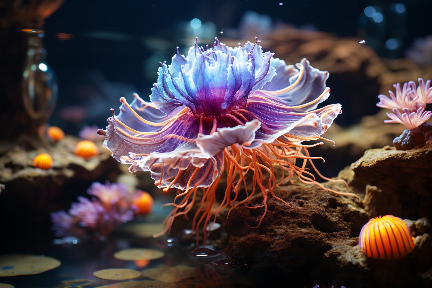 Underwater crystal flowers plant Wallpaper 87