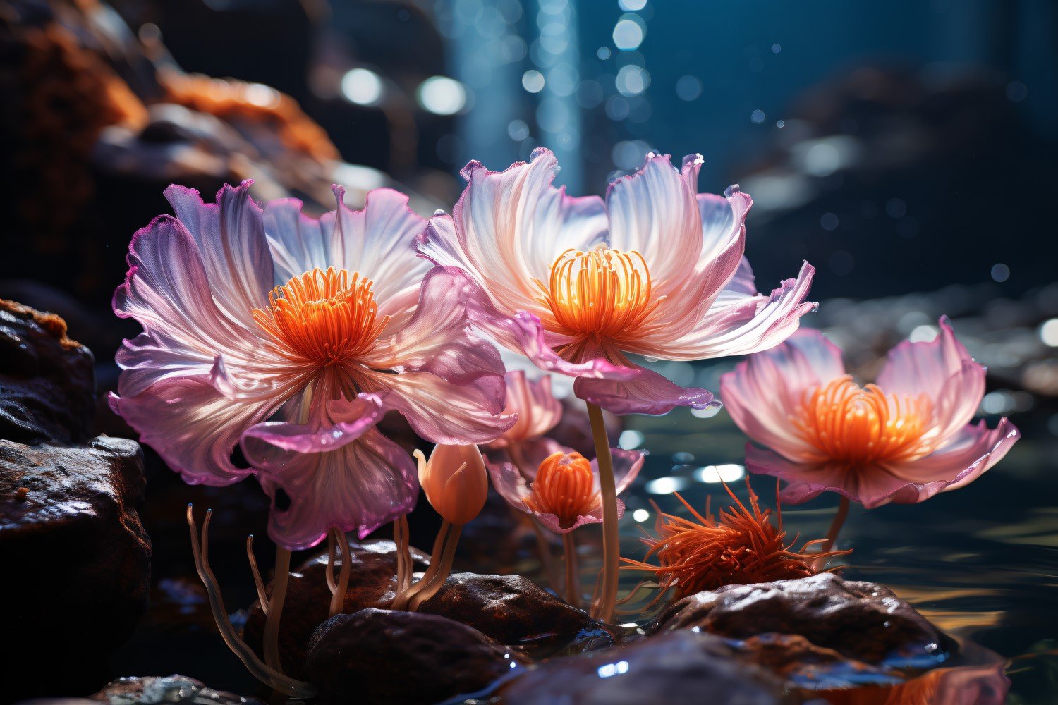 Colourful underwater plant Sea Anemone Scene 86