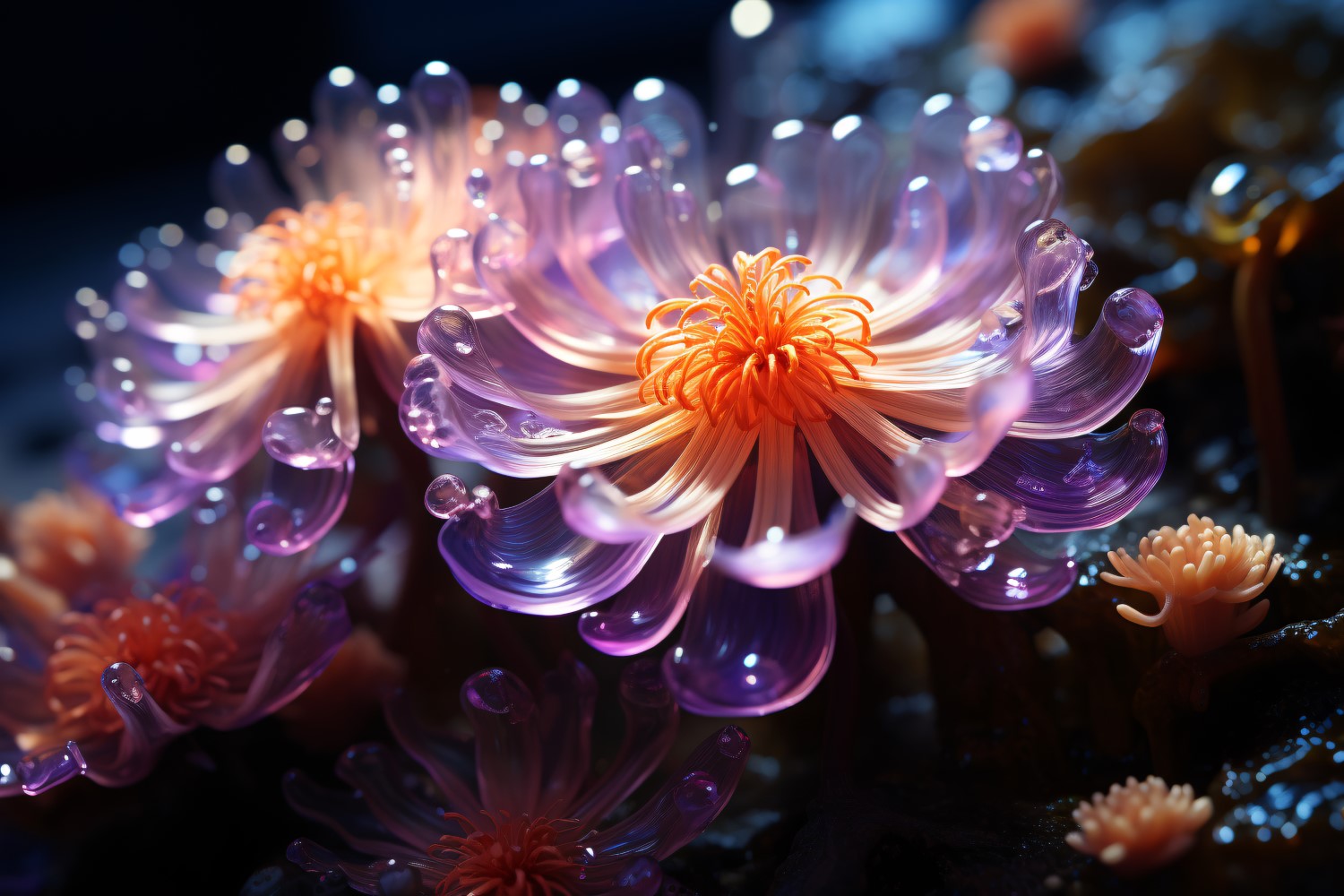 Colourful underwater plant Sea Anemone Scene 89