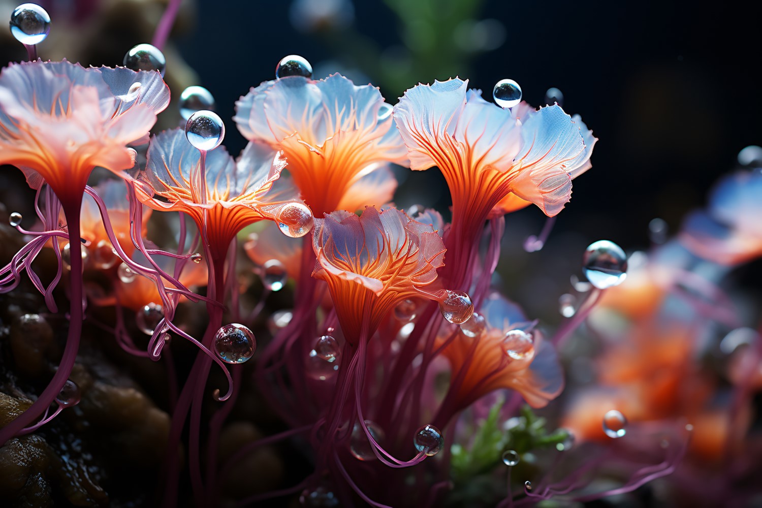 Underwater crystal flowers plant Wallpaper 93