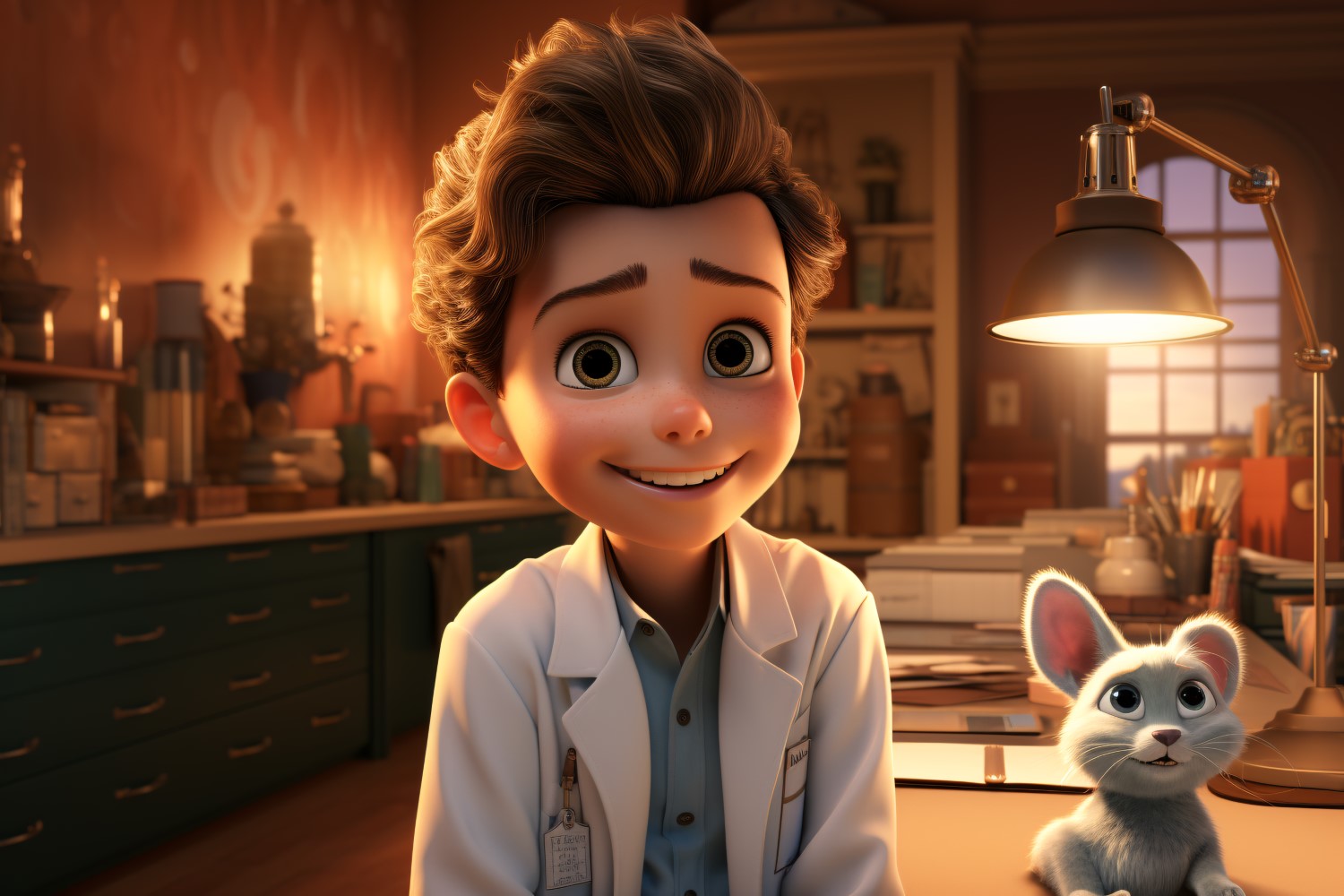 3D Character Boy Veterinarian with relevant environment 3