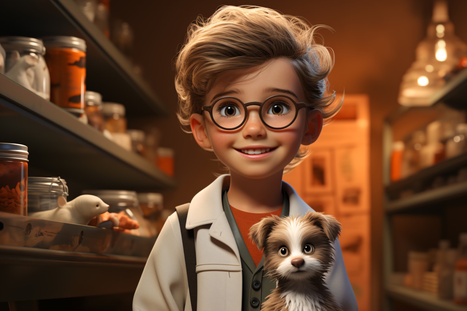 3D Character Boy Veterinarian with relevant environment 4