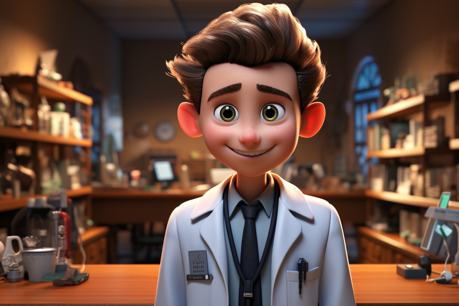 3D Character Child Boy Doctor with relevant environment 4.