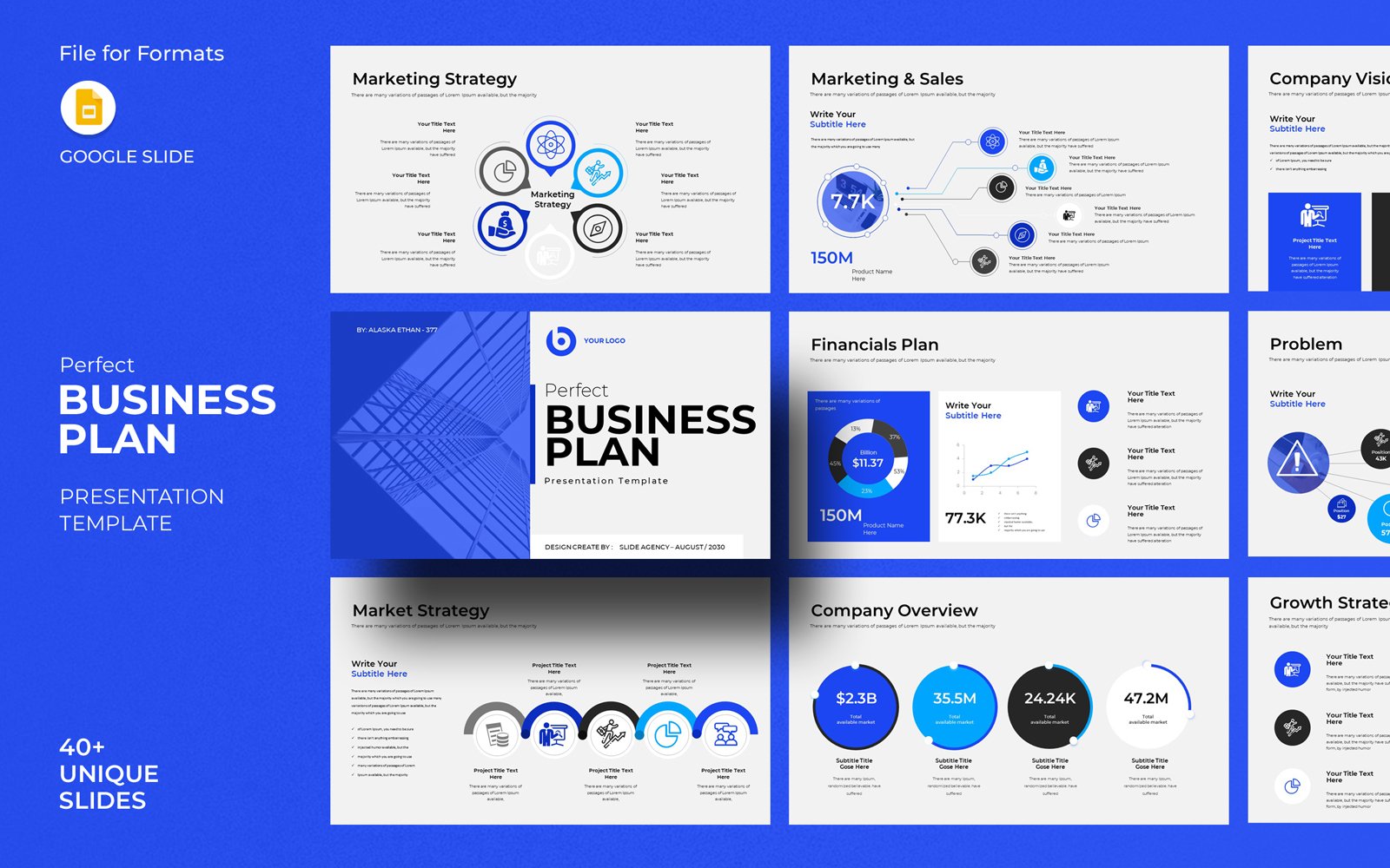 Perfect Business Plan Google Slide Template