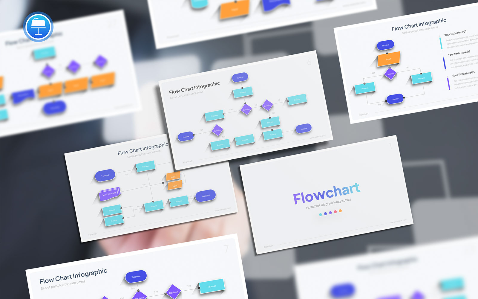 Flowchart  Diagrams Infographic Keynote