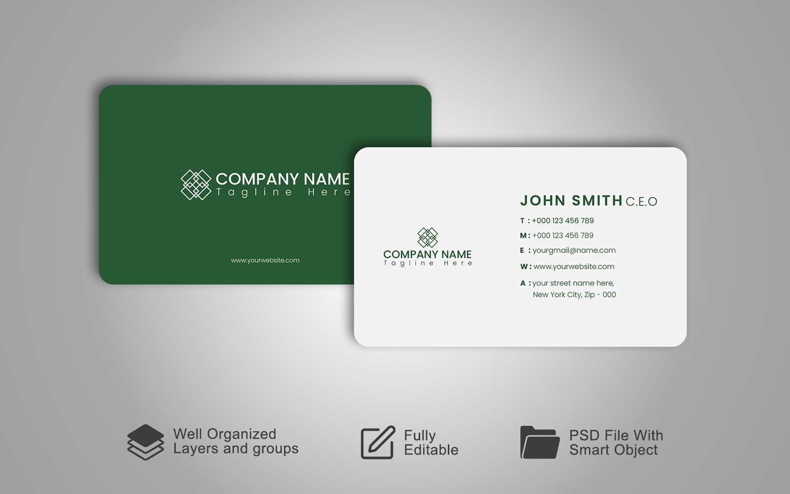 Minimalist Business Card - Corporate Identity Card