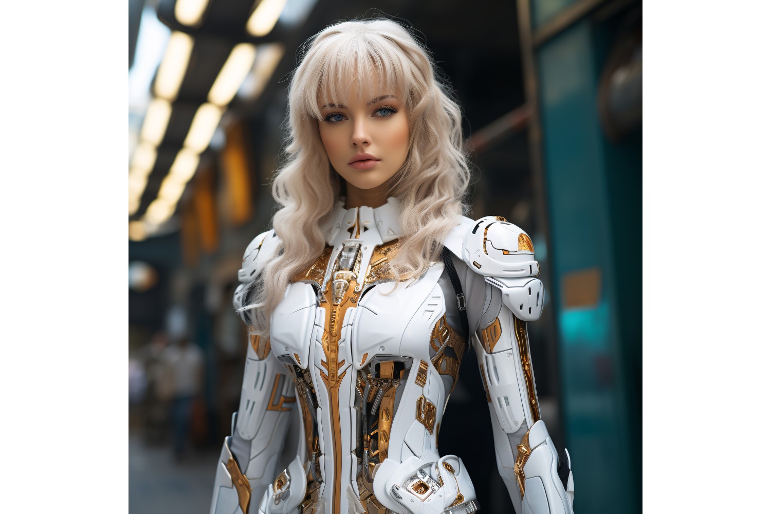 Anthropomorphic Female robot Frostpunk Portraiture 43