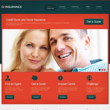 Insurance Business Responsive Website Templates 42054