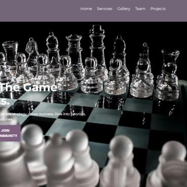 Chess Template Landing Page Templates 420148