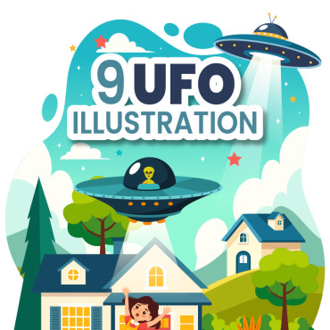 Flying Ufo Illustrations Templates 420215