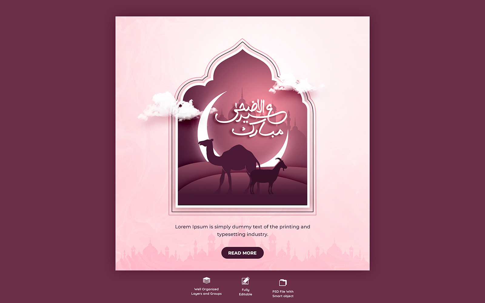 Eid Al Adha Mubarak Social Media  Template