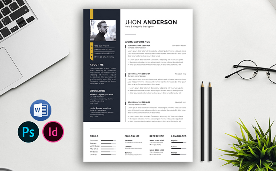 Resume Template and Cover Letter |  MS Word