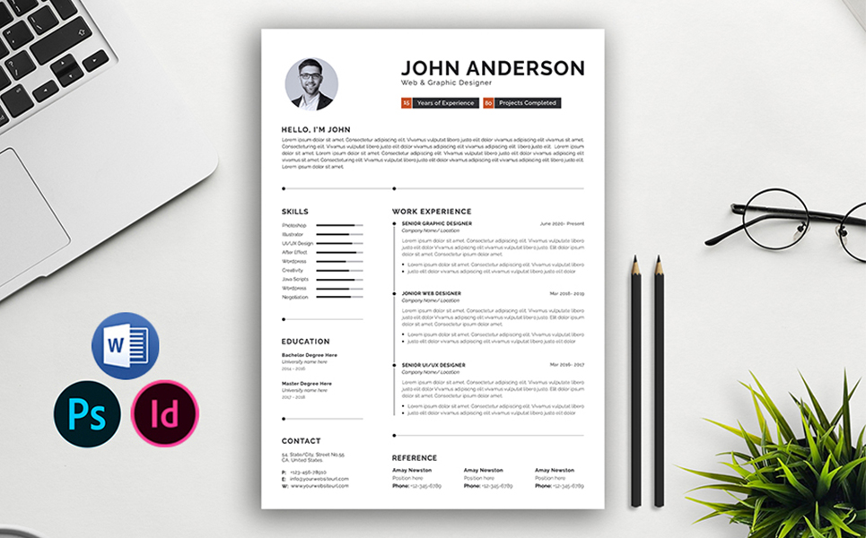 Graphic designer resume and cover letter