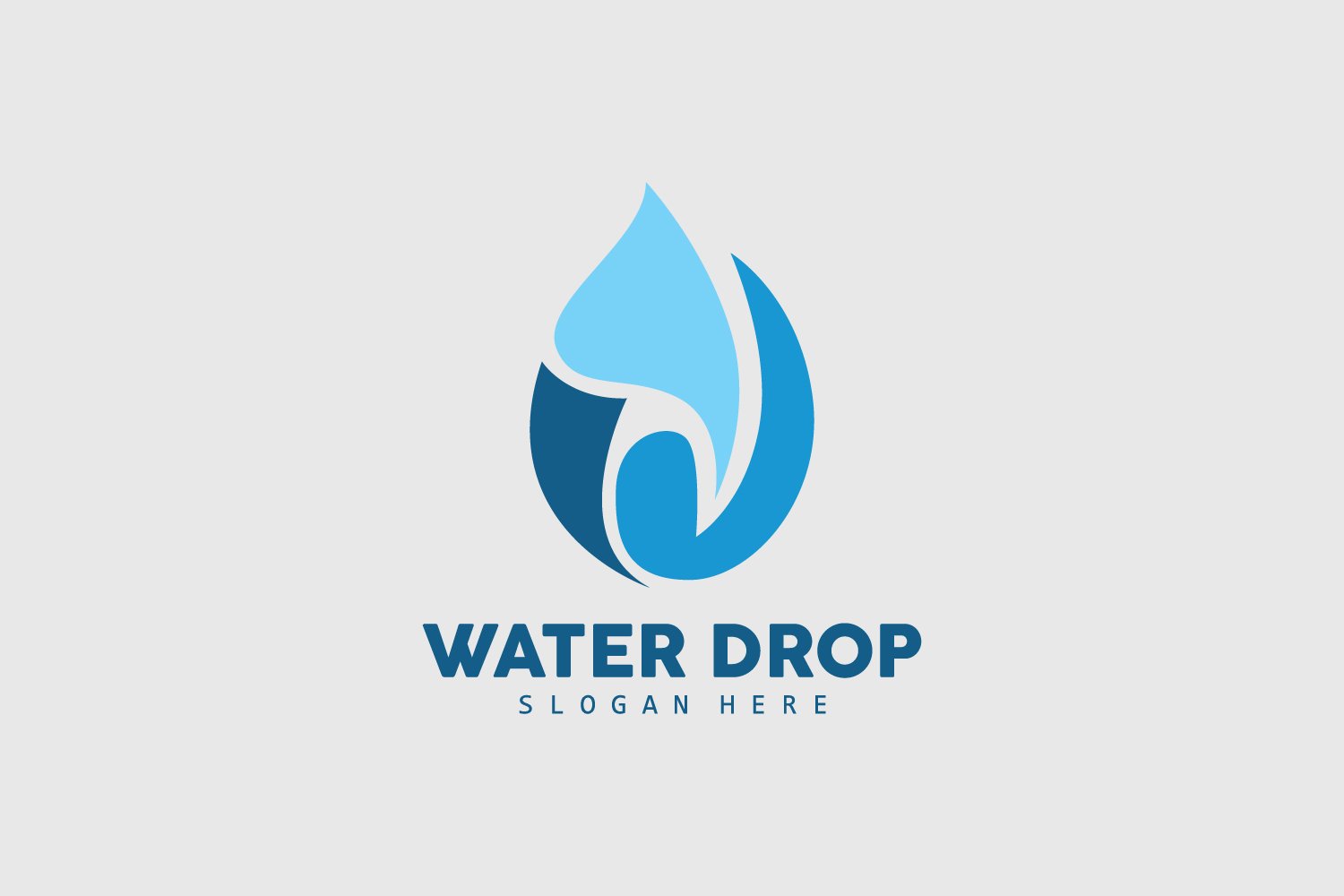 Water Drop Logo Simple Vector V13