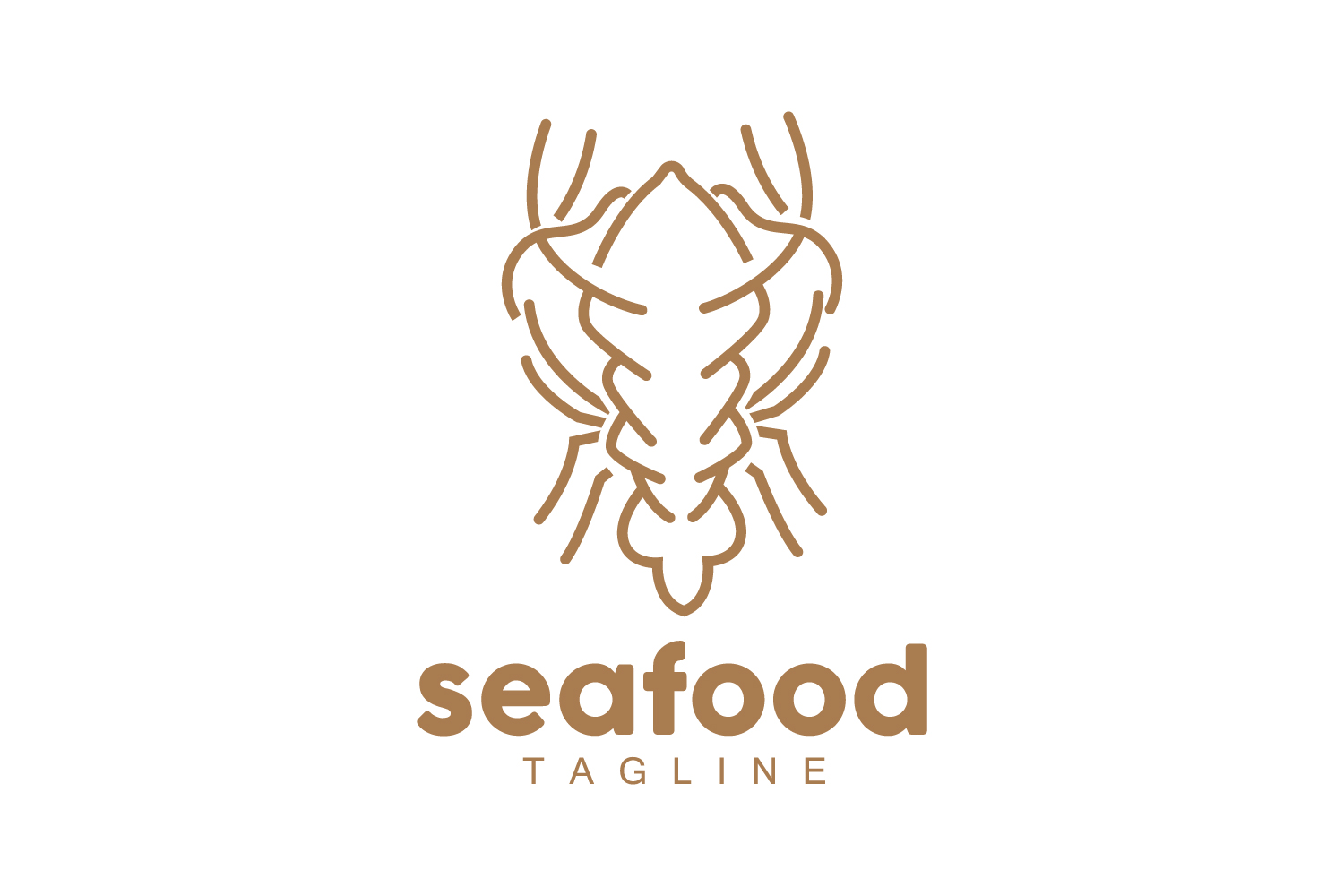 Sea animal lobster logo design vector V3