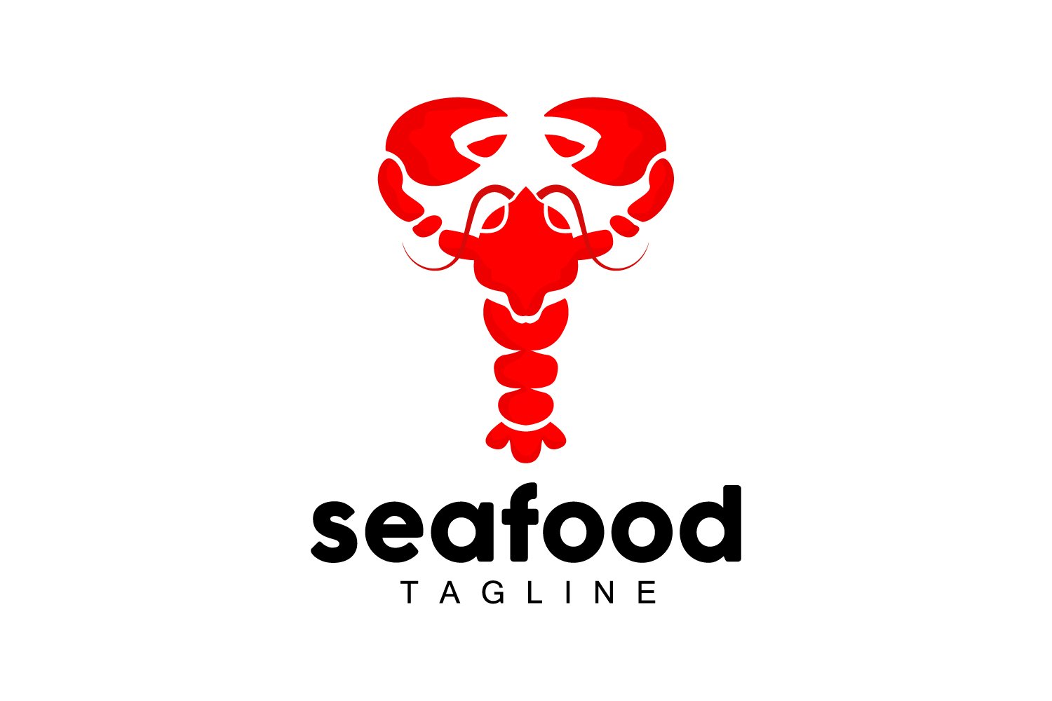 Sea animal lobster logo design vector V6