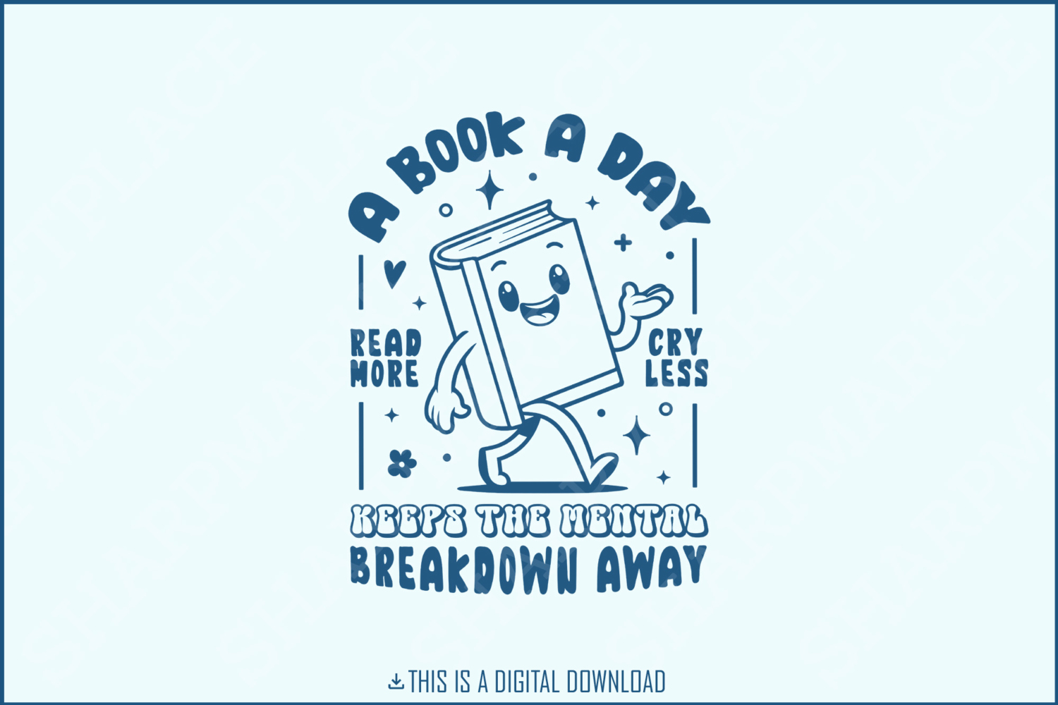 A Book A Day Keeps The Mental Breakdown Away Sticker, Funny Book Lover Sticker, Teacher Sticker