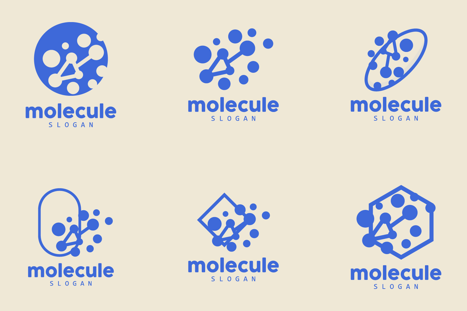 Neuron Logo Molecule Logo Design SET6