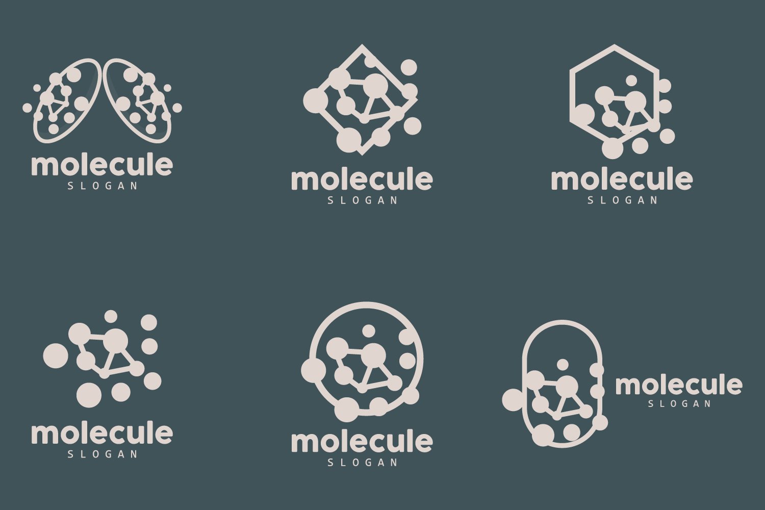 Neuron Logo Molecule Logo Design SET7