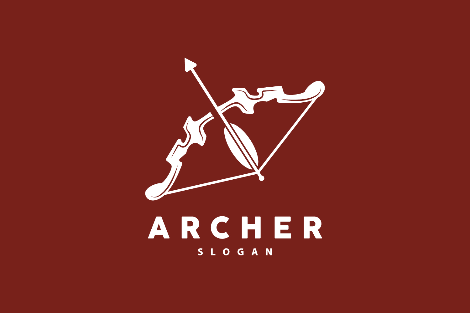 Archer Logo Arrow Vector Simple DesignV7