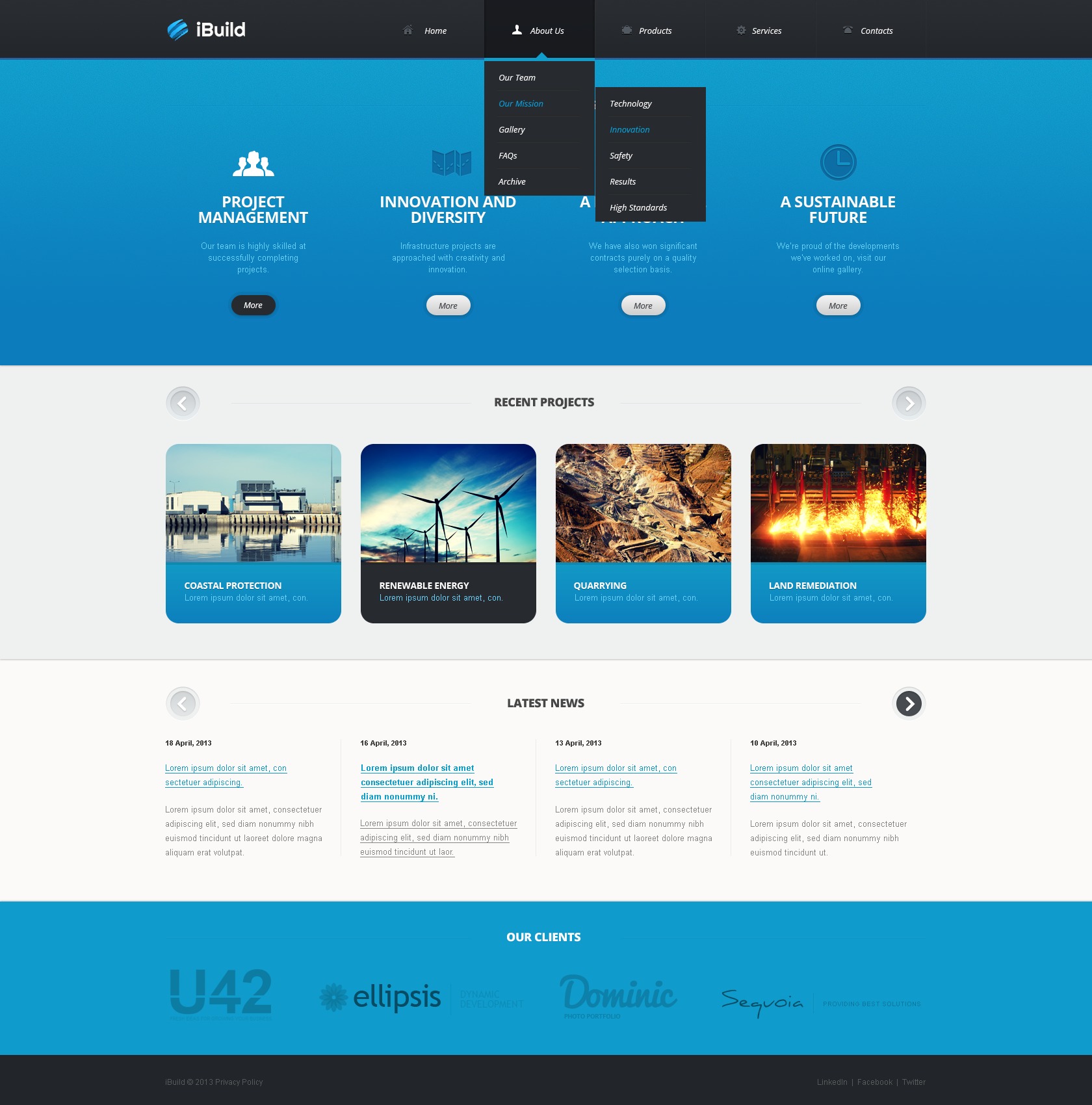 Civil Engineering Website Template