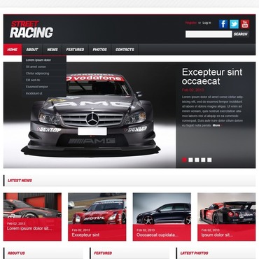 Racer Gallery Responsive Website Templates 42121