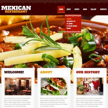 Restaurant Food Responsive Website Templates 42181