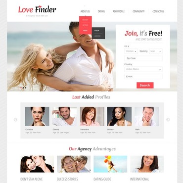 Finder Dating Responsive Website Templates 42185