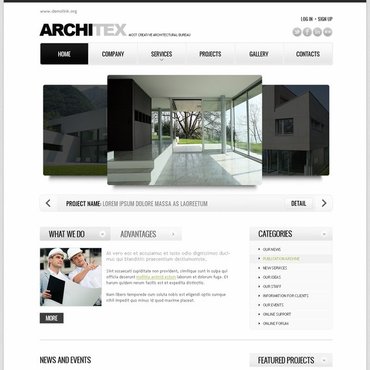 Architecture Company Responsive Website Templates 42322